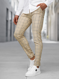 Pantalón chino de hombre beige OZONEE DJ/5522Z