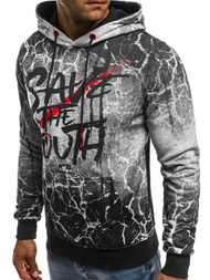 Sudadera de hombre gris OZONEE JS/DD267Z