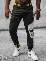 Pantalón de chándal de hombre negras OZONEE JS/K10228Z