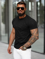 Camiseta de hombre negras OZONEE O/QQ1386