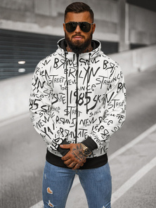 Sudadera de hombre blanca OZONEE JS/8B1175/1