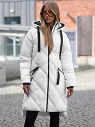 Chaqueta de mujer blanca OZONEE JS/5M3168/281Z