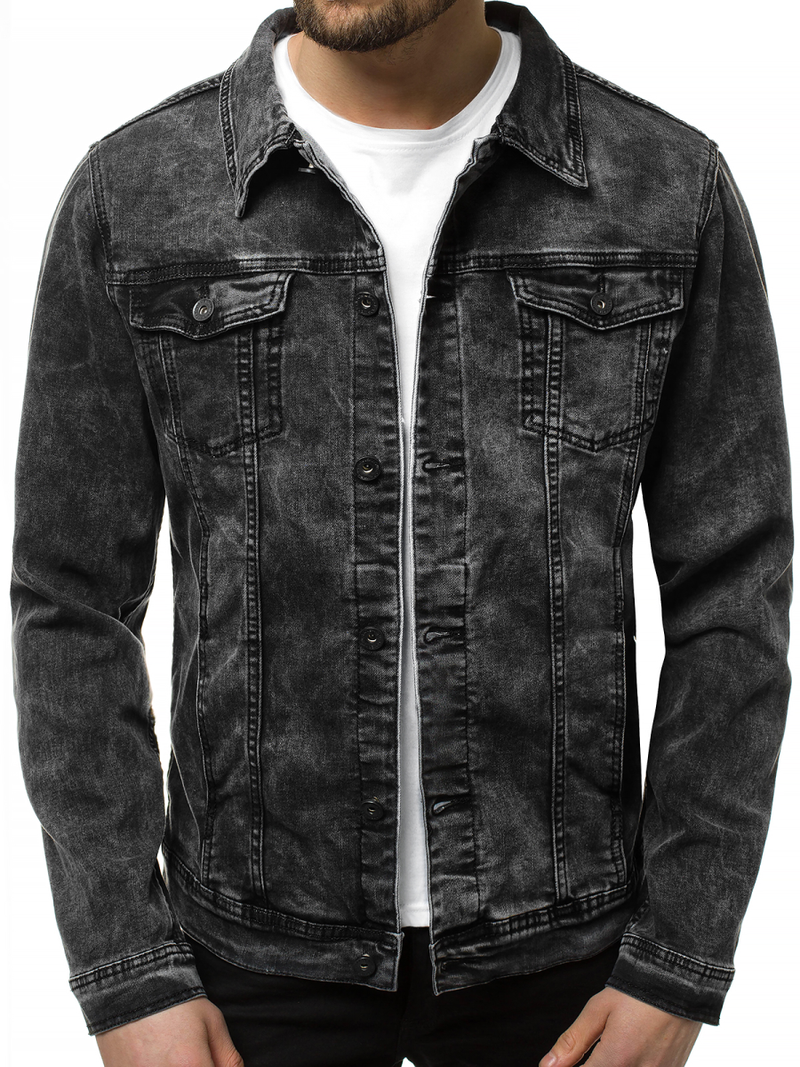 Chaqueta vaquera de hombre negra OZONEE V/19320