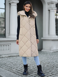 Chaleco de mujer beige OZONEE JS/5M3165/62Z