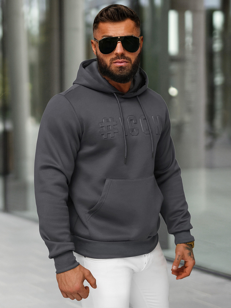 Sudadera de hombre grafito OZONEE JS/27B6502/5Z