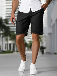 Pantalones cortos chinos de hombre negras OZONEE TMK/DC809/1Z