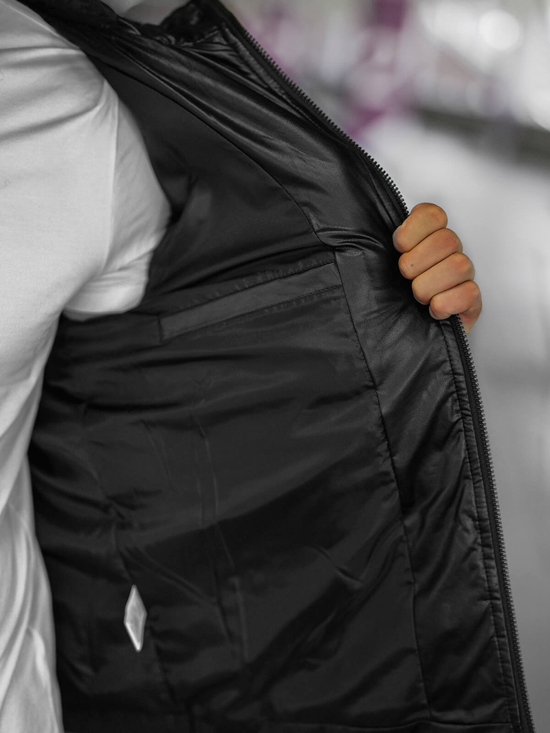 Chaqueta de hombre negra OZONEE O/11Z8088Z