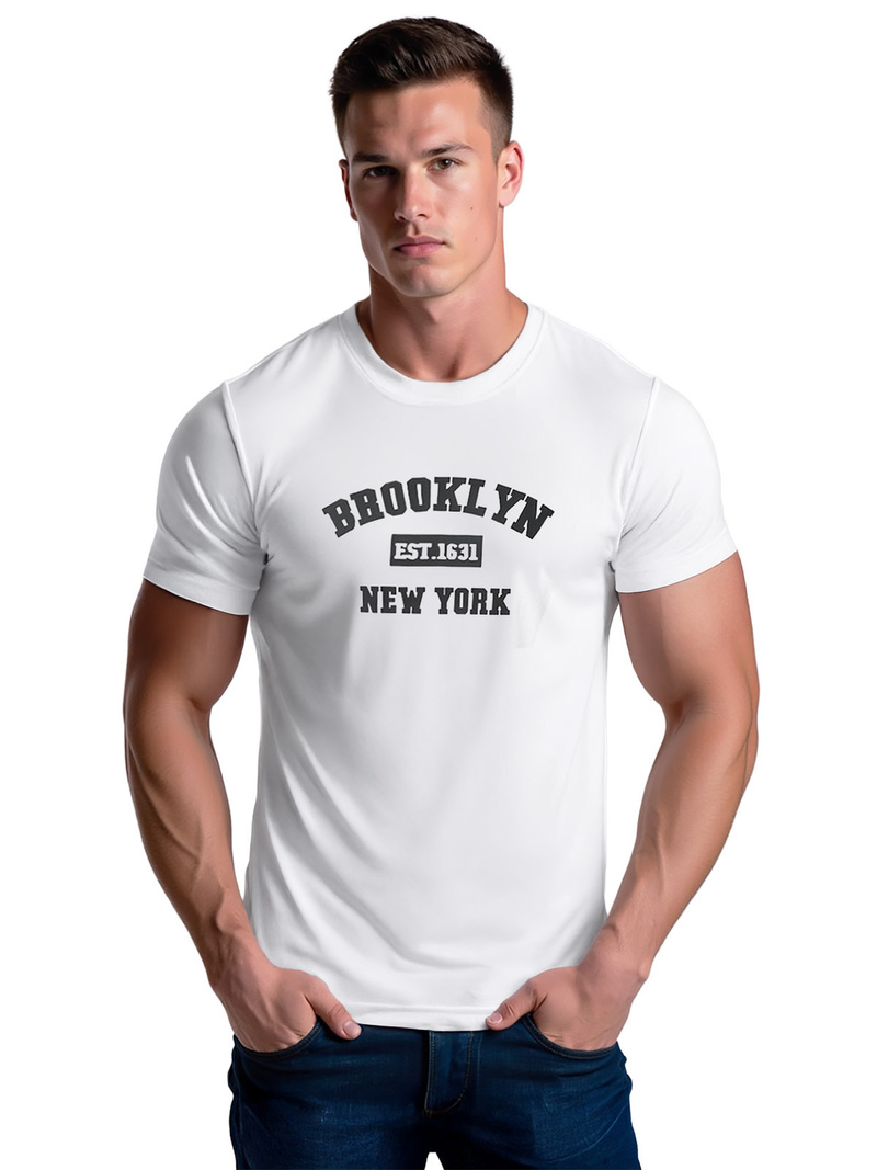 Camiseta de hombre blanco OZONEE NB/MT3134Z