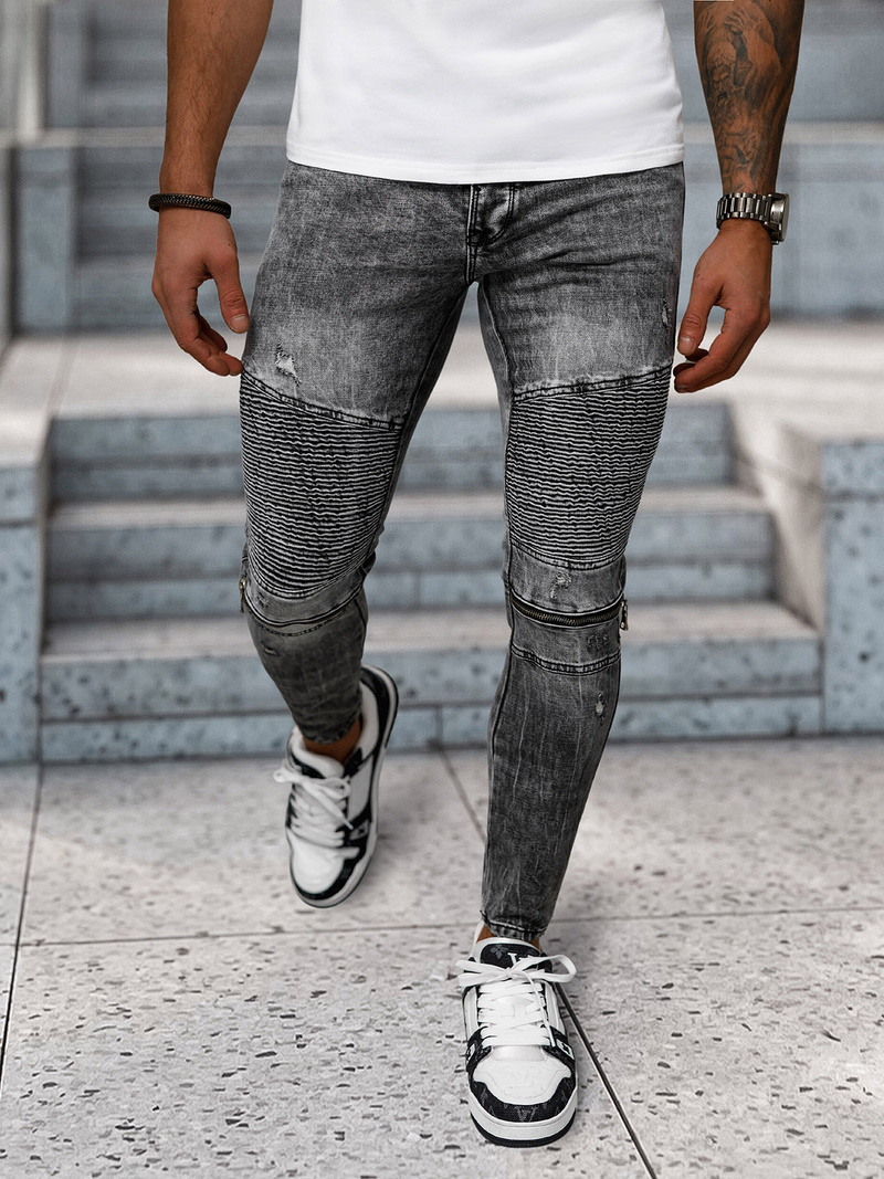 Vaqueros de hombre negras OZONEE NB/MP0069N