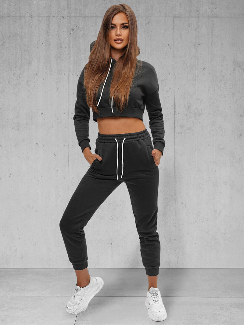 Conjunto de chándal de dos piezas negro ZONEE JS/8C67/3Z