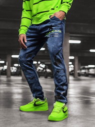 Vaqueros jogger de hombre azul OZONEE JS/KK1061