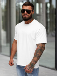 Camiseta de hombre blanco OZONEE JS/67T1298/1