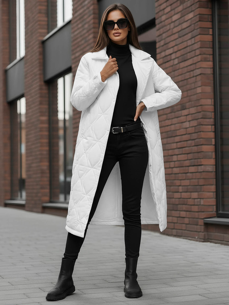 Chaqueta de mujer blanca OZONEE JS/5M3177/281Z