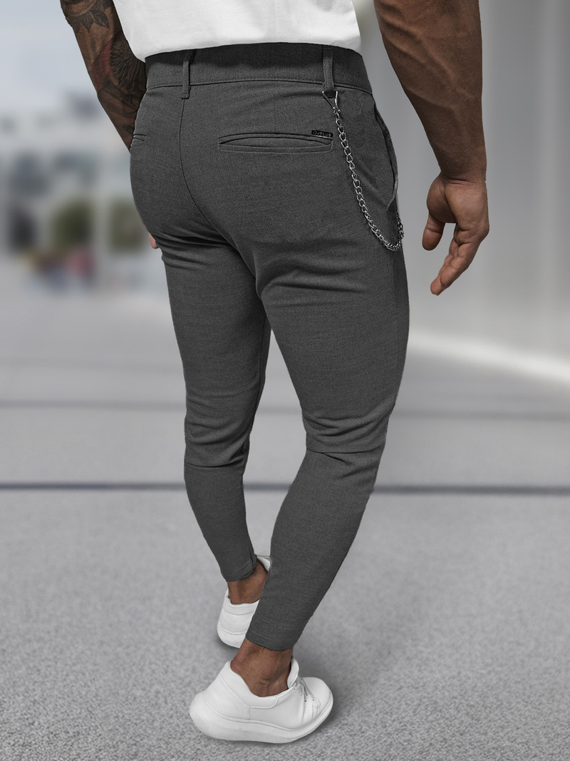 Pantalón chino de hombre grafito OZONEE DJ/3300