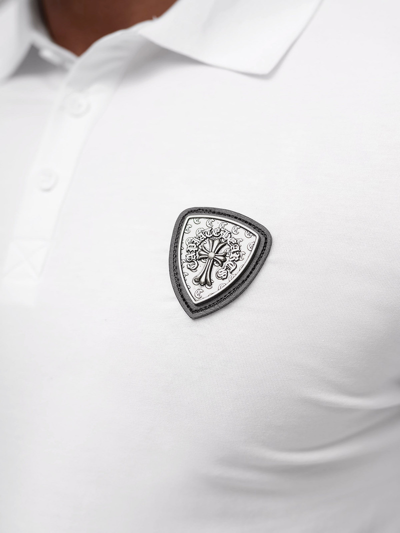 Polo de hombre blanca OZONEE NB/MT3121