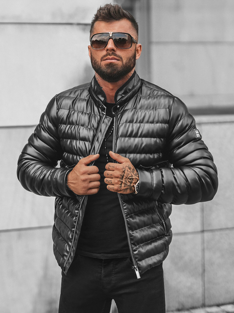 Chaqueta de hombre negra OZONEE O/9025Z