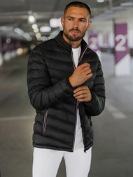 Chaqueta de hombre negra OZONEE JS/SM71Z