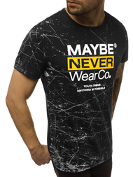 Camiseta de hombre negra OZONEE JS/SS10915