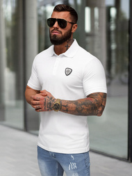 Polo de hombre blanca OZONEE NB/MT3121