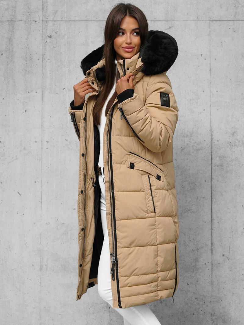 Chaqueta de mujer beige OZONEE O/W377