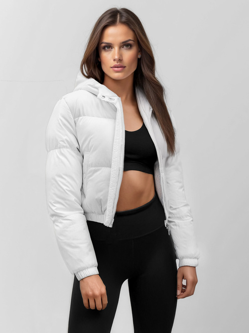 Chaqueta de mujer blanca OZONEE JS/5M3260/281Z