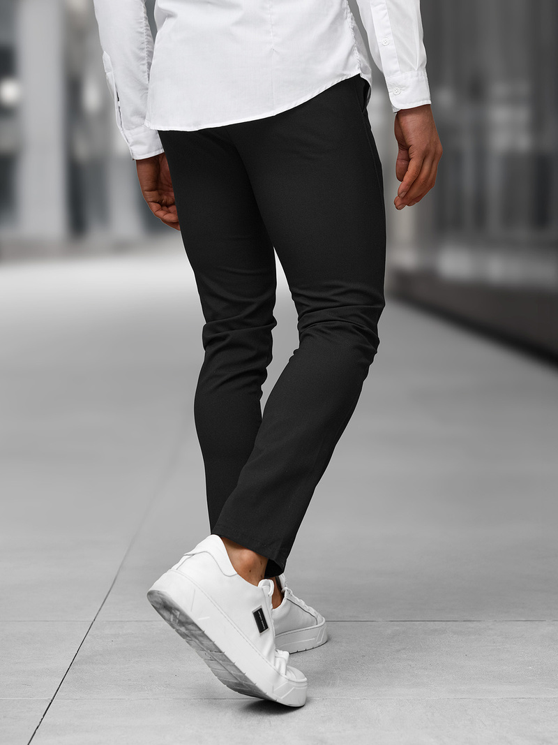 Pantalón chino de hombre negras OZONEE DJ/5526Z