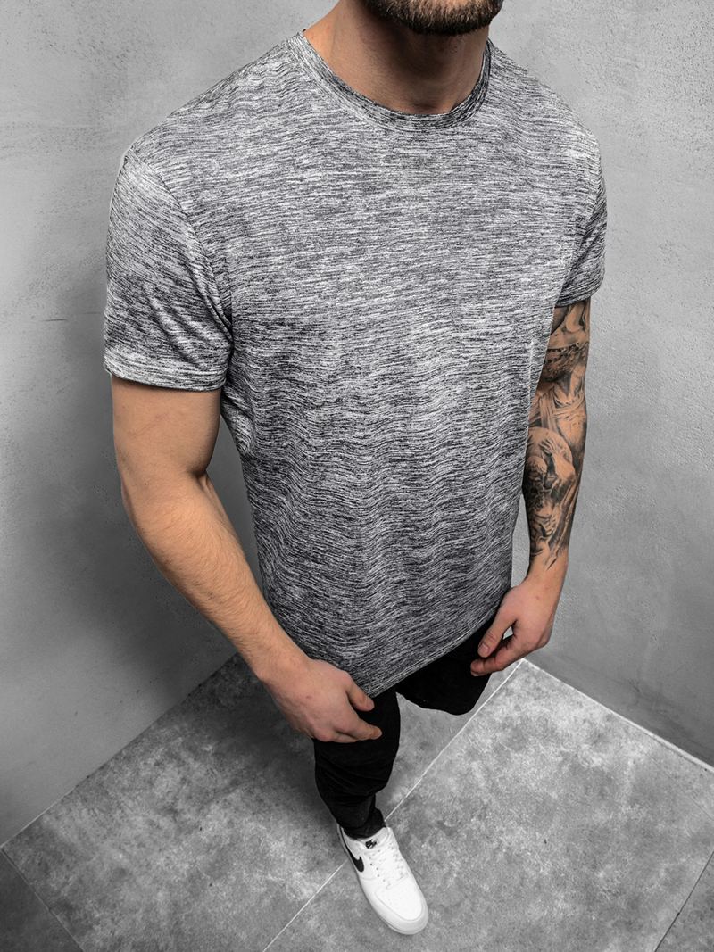 Camiseta de hombre gris OZONEE JS/S01Z