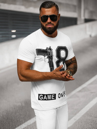 Camiseta de hombre blanca OZONEE O/T123/1Z