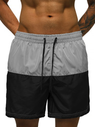 Bañador de hombre gris negro OZONEE JS/HM065