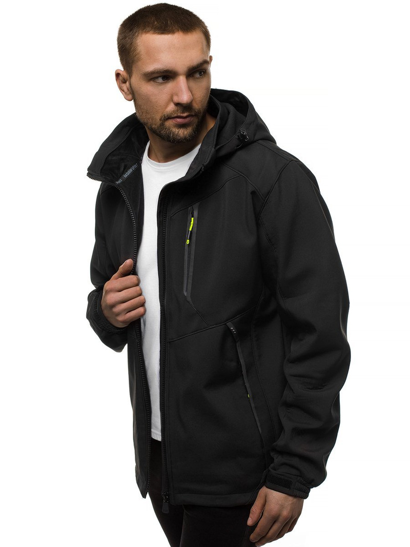 Chaqueta de hombre negro-amarilla OZONEE GE/12266Z