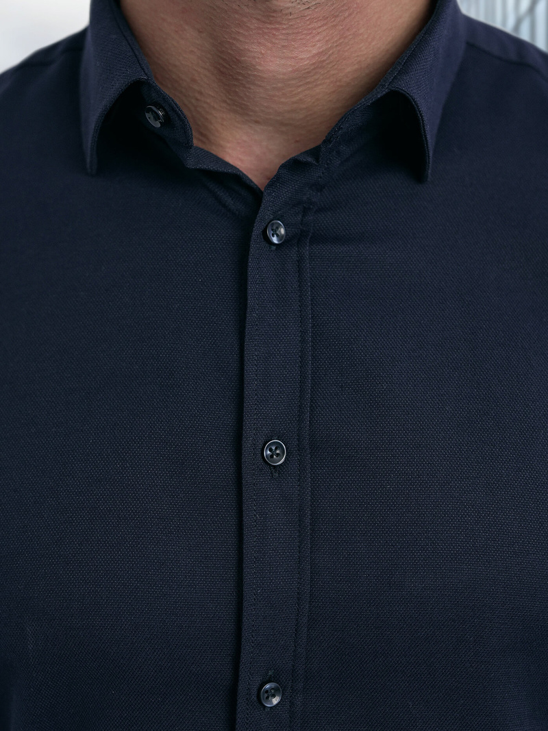 Camisa de hombre azul marino OZONEE V/V188Z