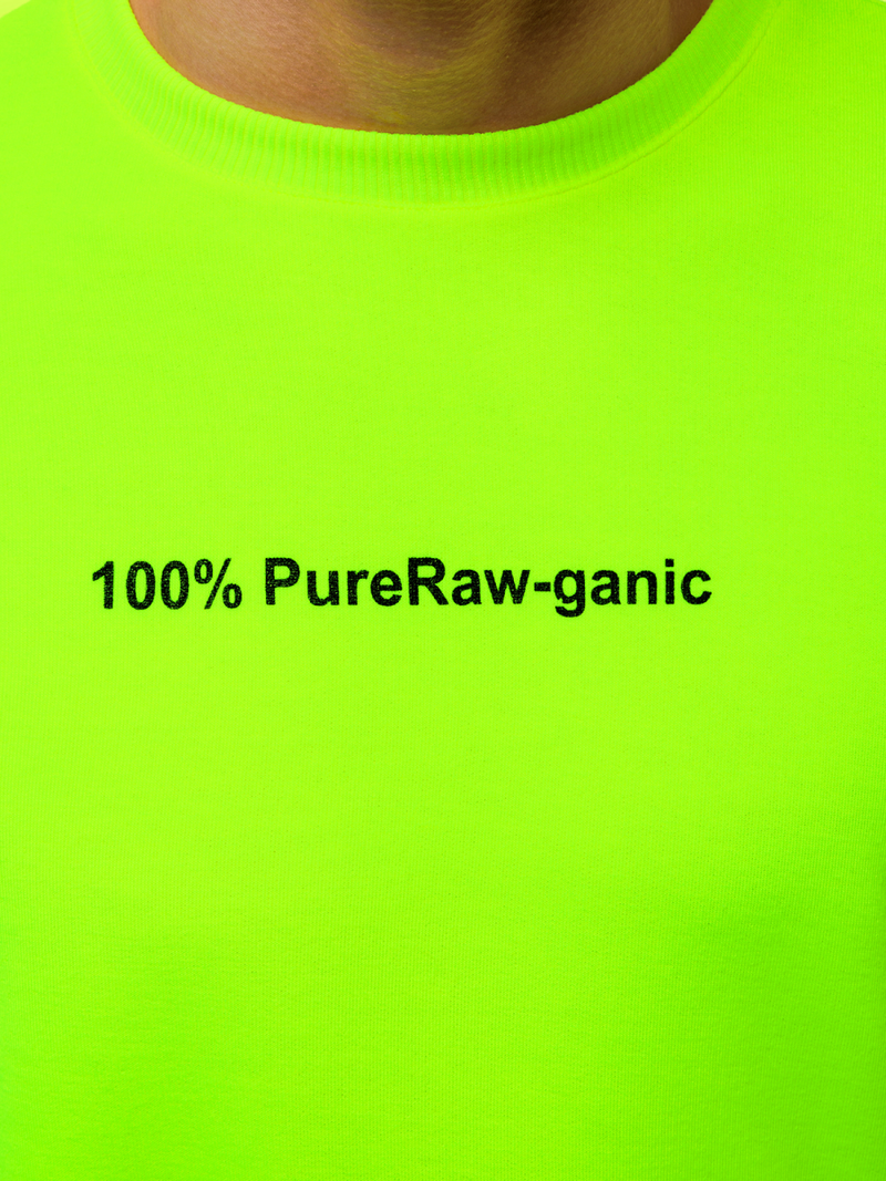 Sudadera de hombre neón verde OZONEE MACH/3149