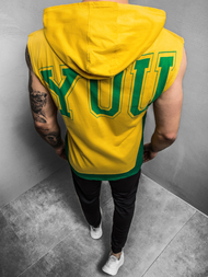 Camiseta sin mangas de hombre amarilla OZONEE B/60042Z