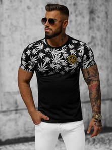 Camiseta de hombre negra OZONEE O/T133/3