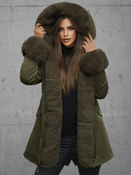 Chaqueta de mujer en verde OZONEE JS/16M9062/136