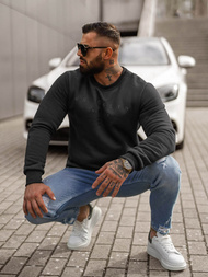 Sudadera de hombre negra OZONEE JS/8B1360/3