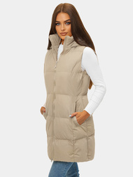 Chaleco de mujer beige OZONEE JS/M721/62