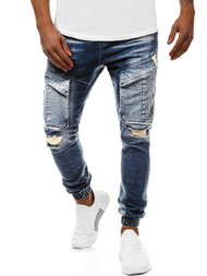 Vaqueros jogger de hombre azul oscuro OZONEE G/1067