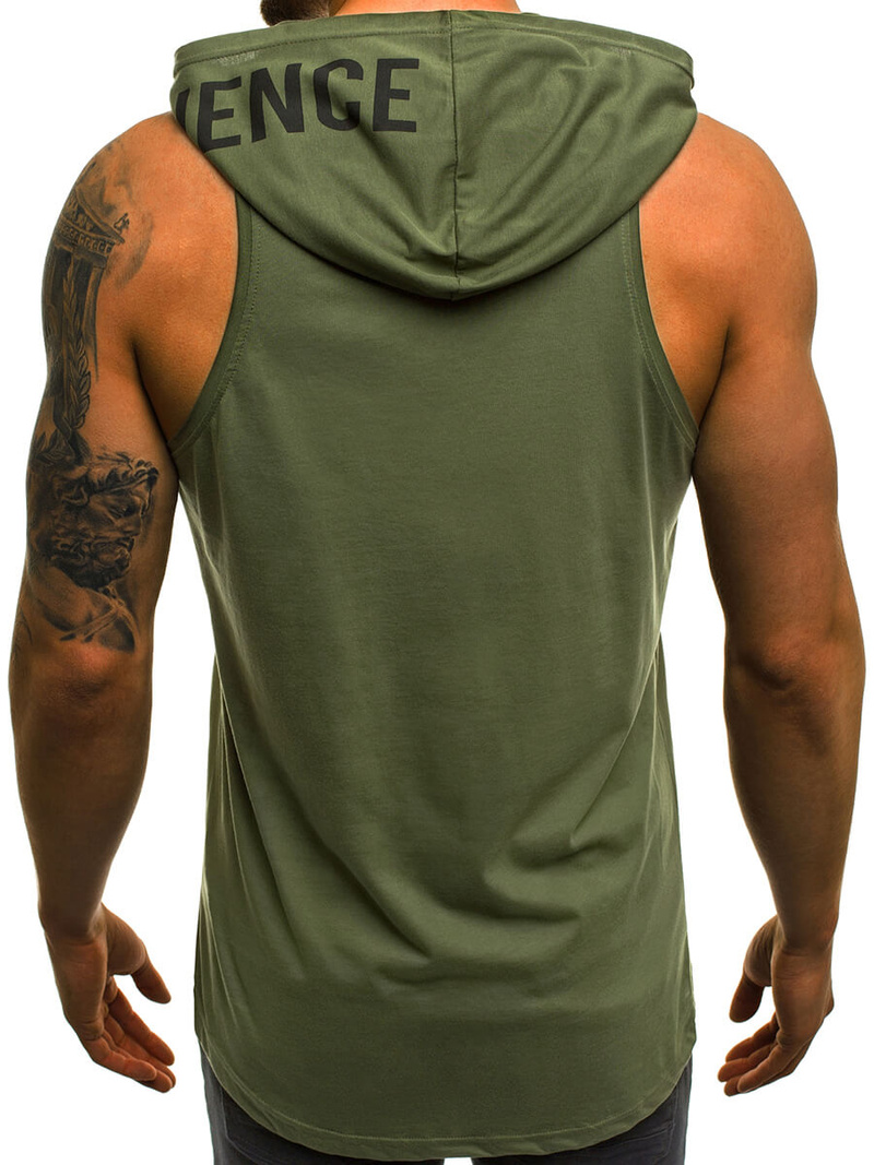 Camiseta sin mangas de hombre verde OZONEE O/2537