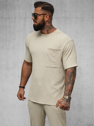 Camiseta de hombre beige OZONEE O/Y960T