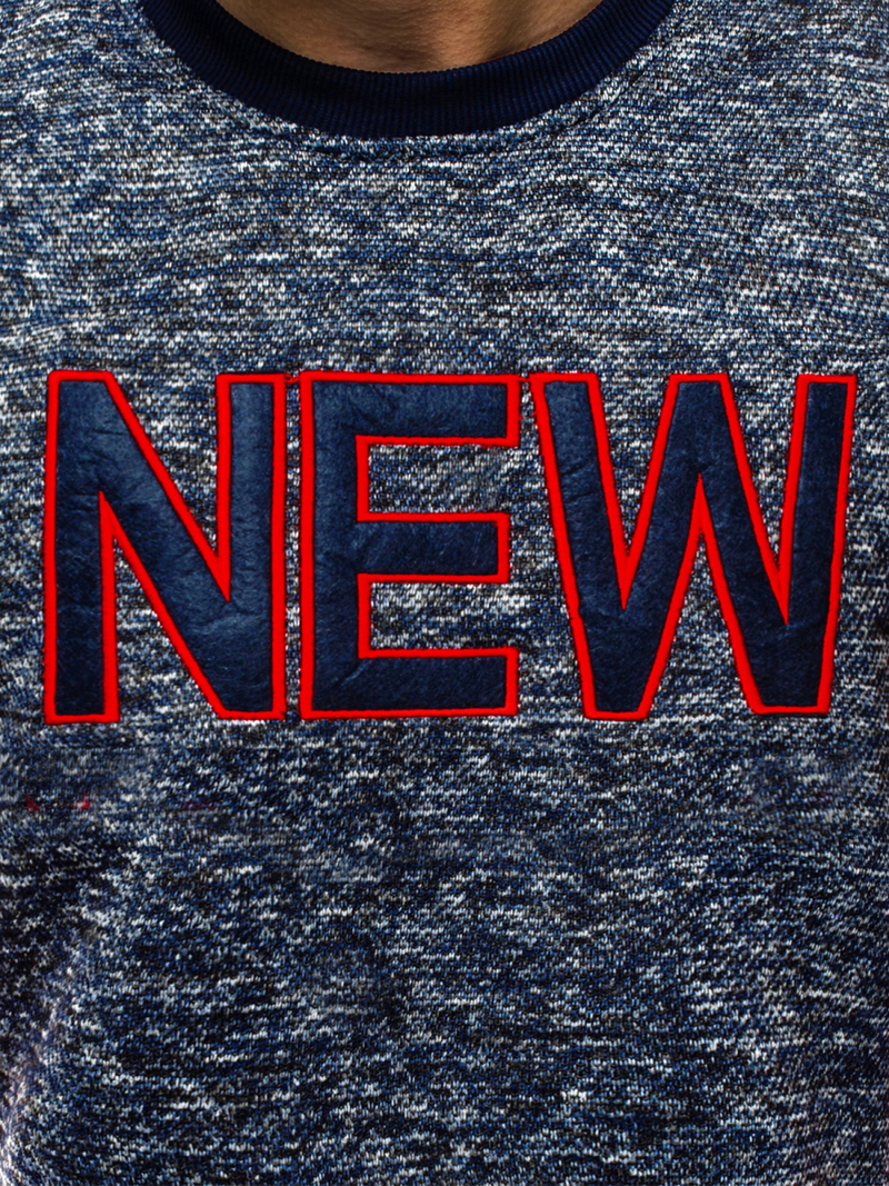 Sudadera de hombre azul marino OZONEE JS/KS1908Z