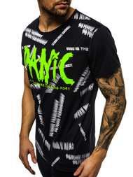 Camiseta de hombre negro OZONEE JS/KS1998