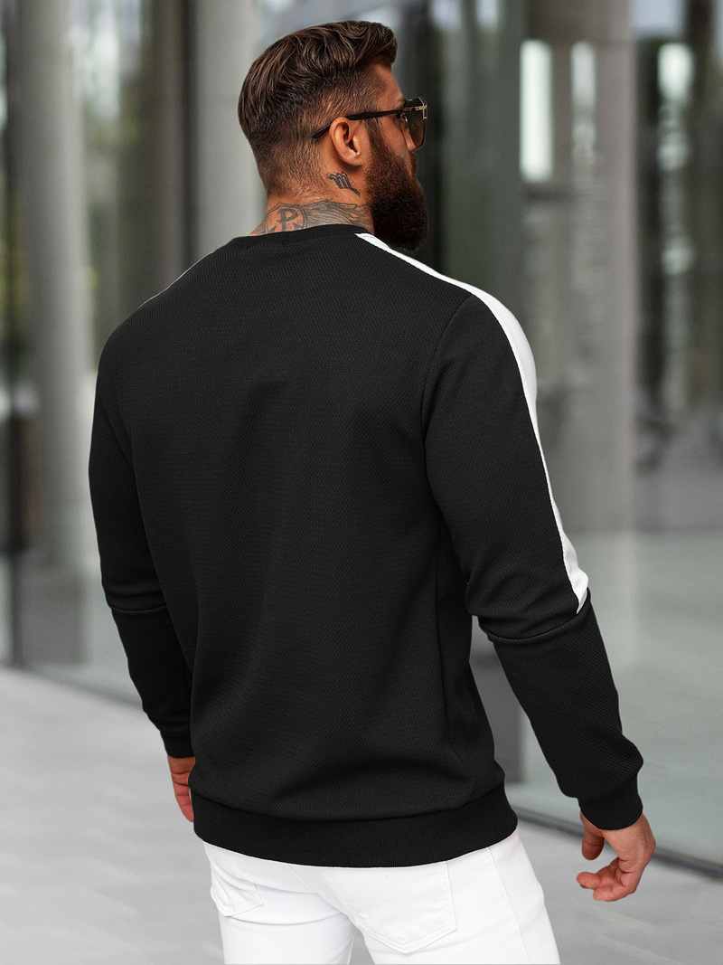 Sudadera de hombre negra OZONEE O/P2033Z