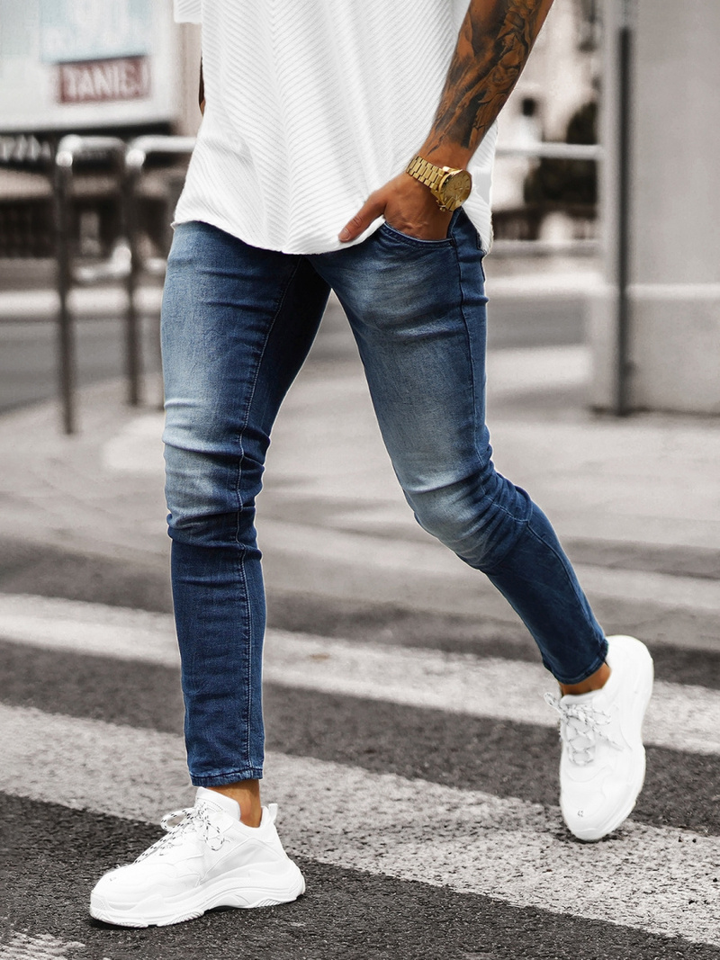 Pantalón de hombre azul oscuro OZONEE NB/MP0004BSZ