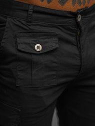 Pantalones cortos chinos de hombre negras OZONEE NB/MP0188N