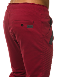 Pantalón chino jogger de hombre burdeos OZONEE A/0952
