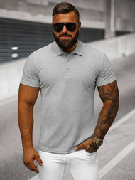 Polo de hombre gris OZONEE JS/8T80/2Z