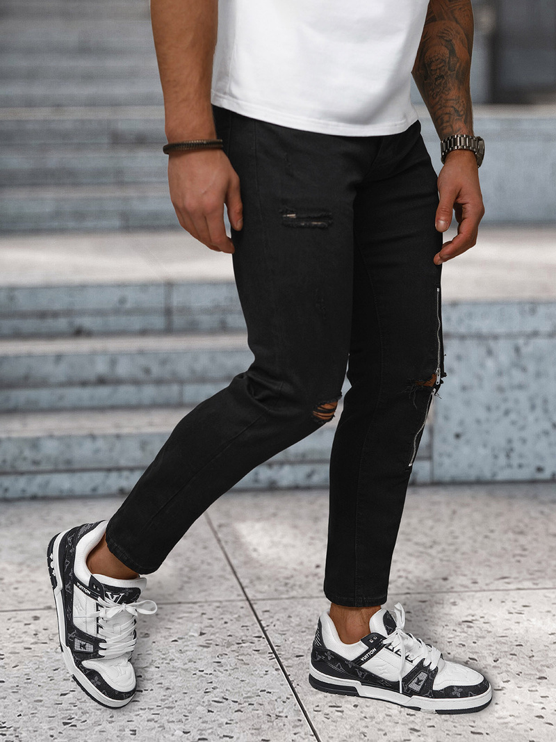 Vaqueros de hombre negras OZONEE NB/MP0087N