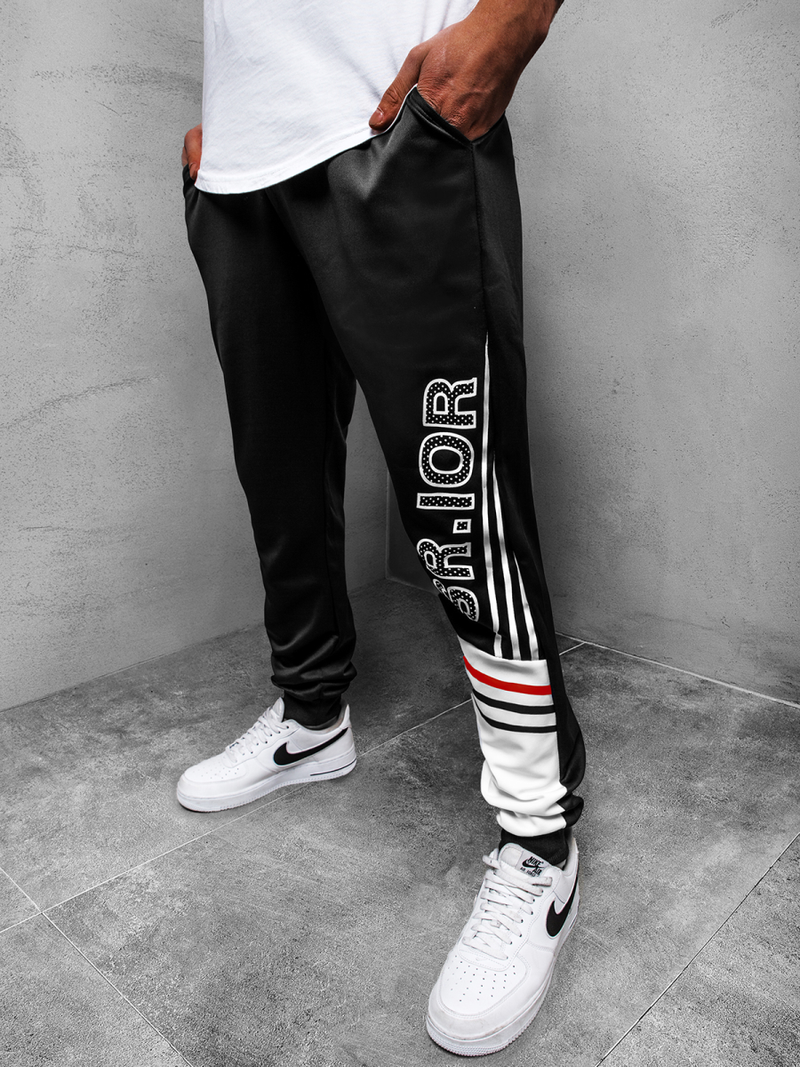 Pantalón de chándal de hombre negro OZONEE JS/AM123Z