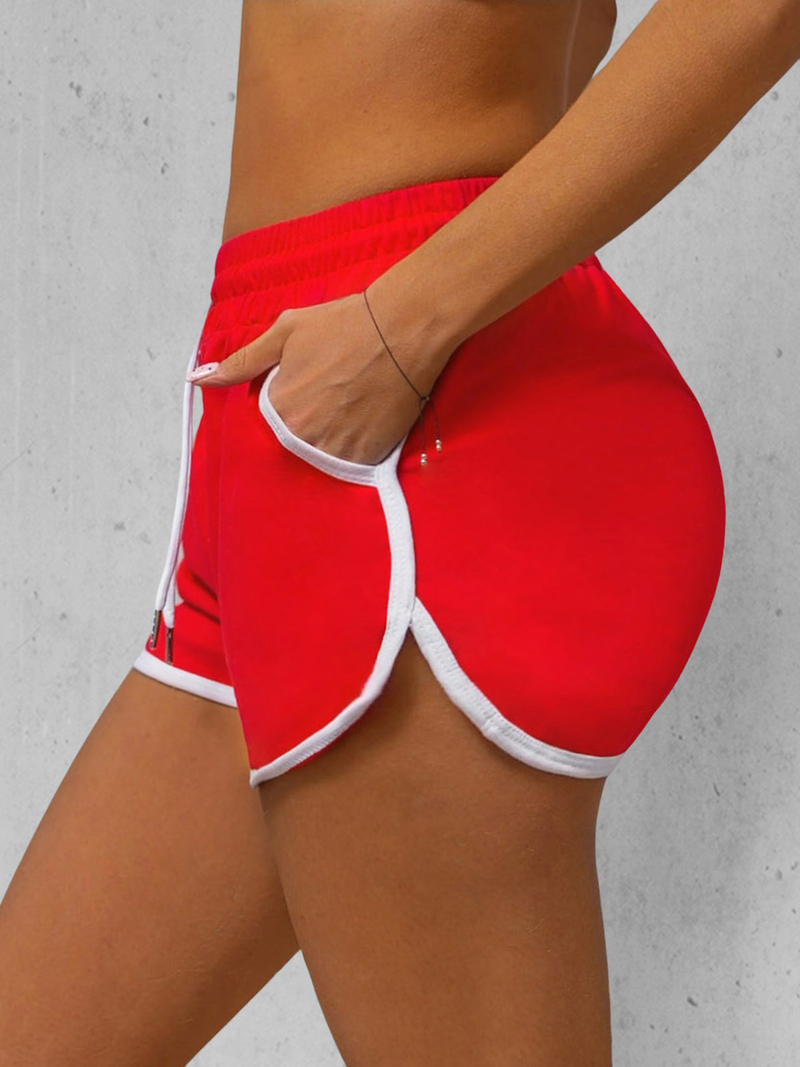 Pantalones cortos de chándal para mujer rojo OZONEE JS/8K208/18